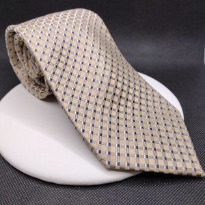 Mens Yellow Blue Tie